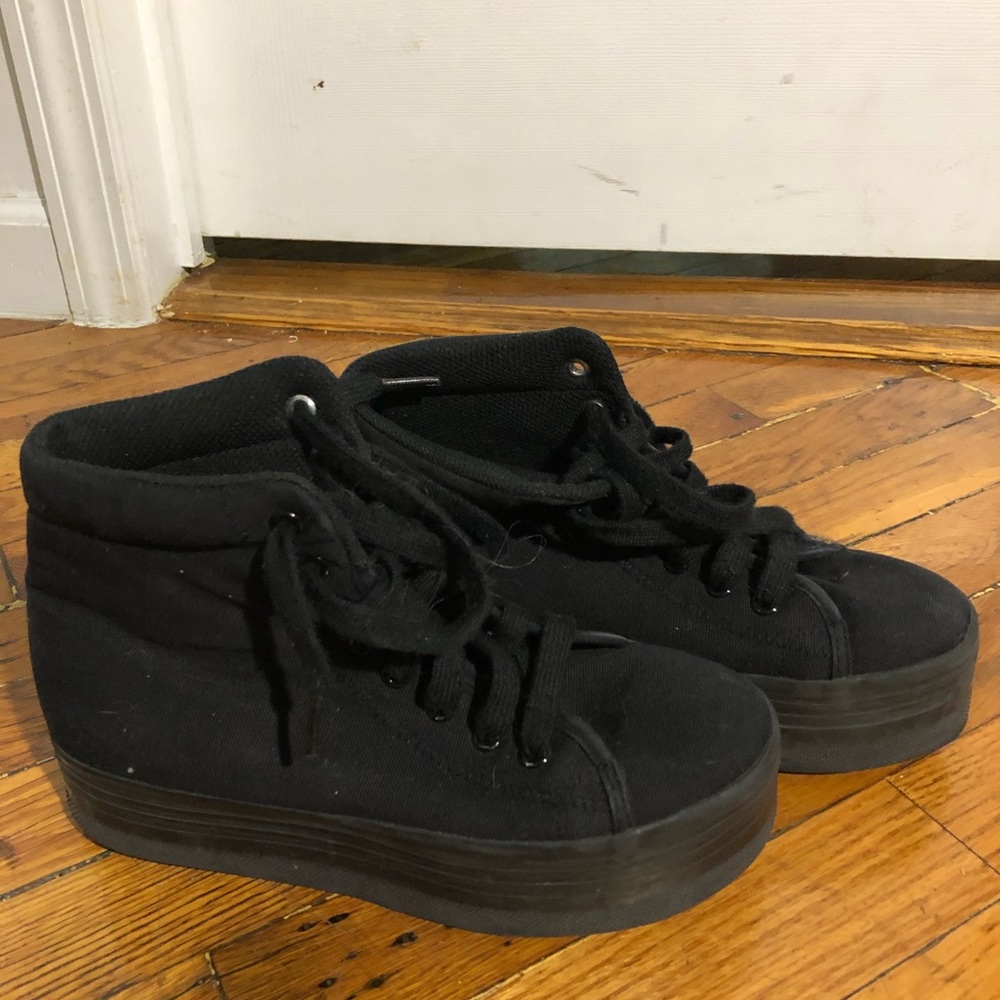 Punk Black Platform Sneakers